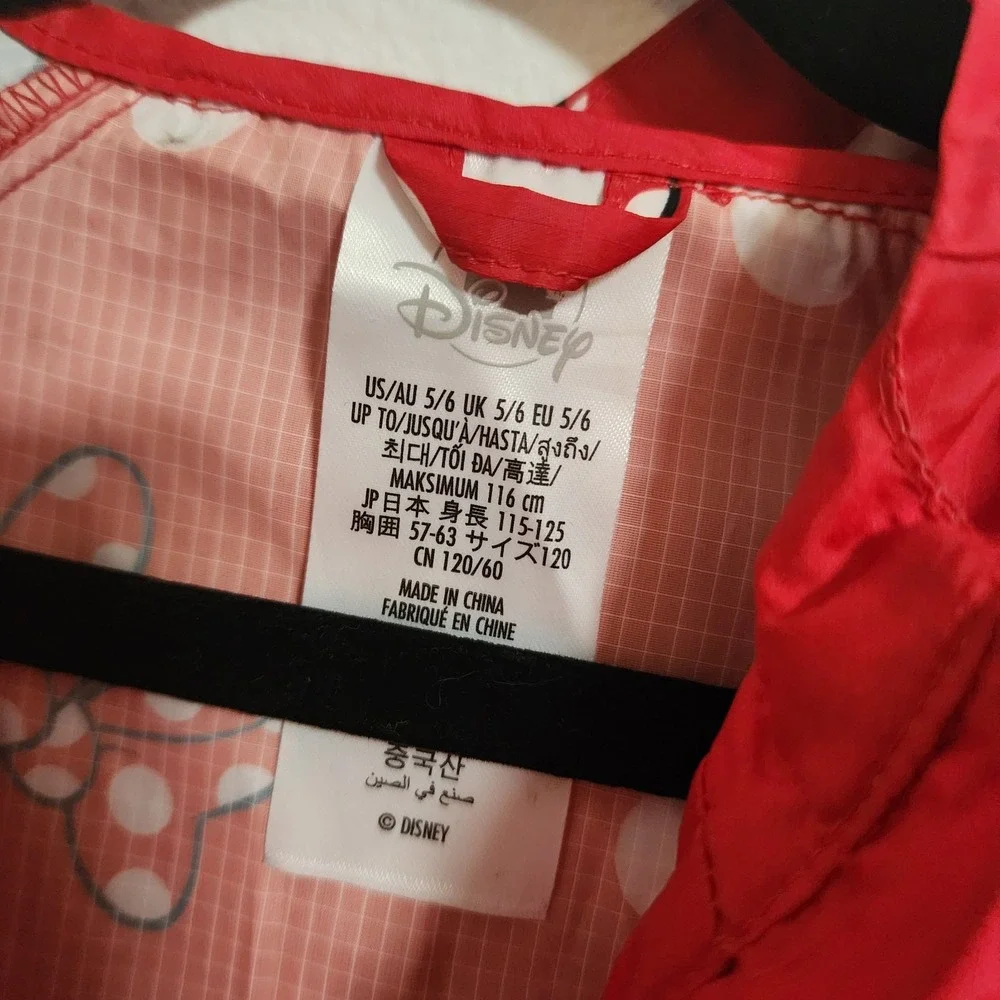 DISNEY Store Minnie Mouse LightWeight Jacket‎ Red Size 5/6